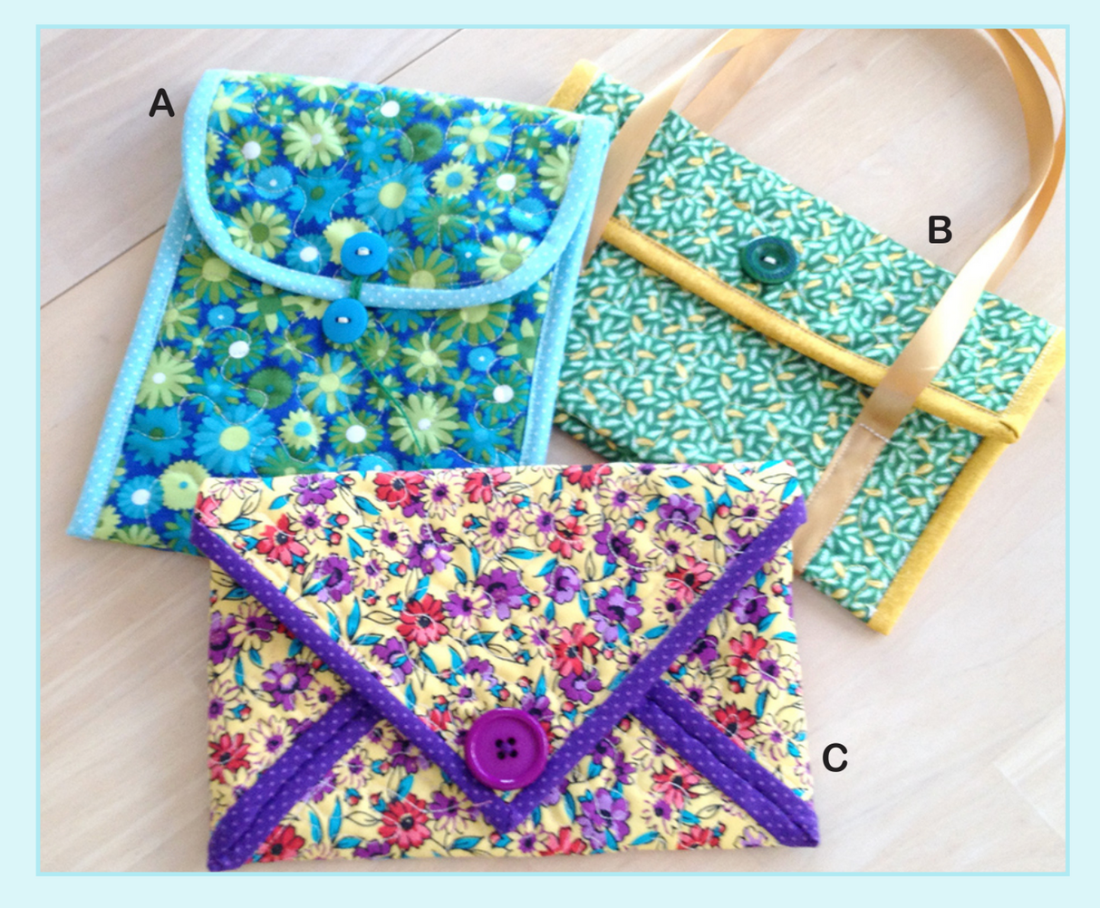 Three Envelope Tablet Totes Downloadable Pattern by Tulip Square Patterns