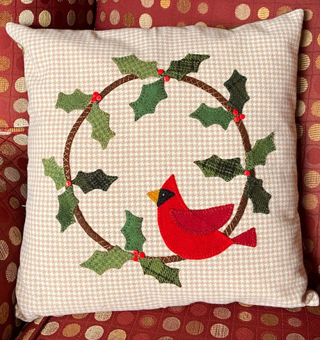 Cardinal Wreath Downloadable Pattern by Upper Canada Quiltworks