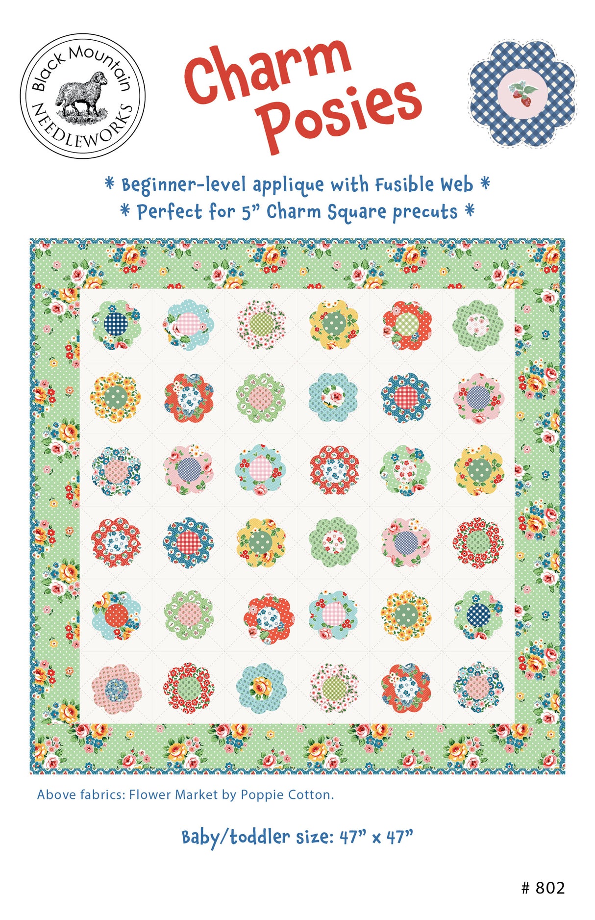 Charm Posies Downloadable Pattern by Black Mountain Needleworks