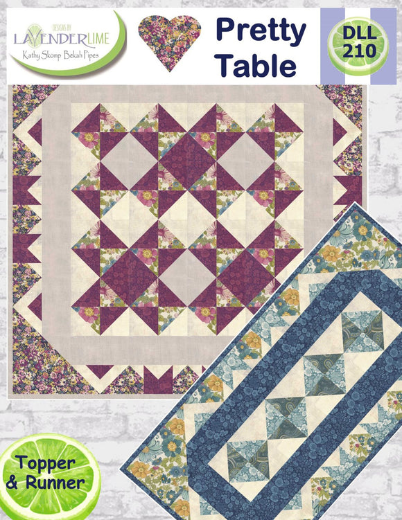 Pretty Table Downloadable Pattern by Lavender Lime Quilting