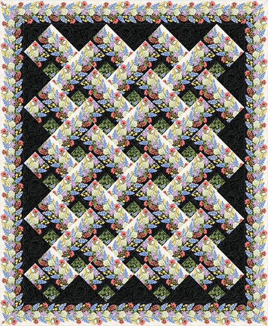 Chevron Wildflowers Quilt Pattern