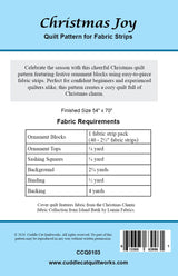 Back of the Christmas Join Downloadable Pattern by Cuddle Cat Quiltworks