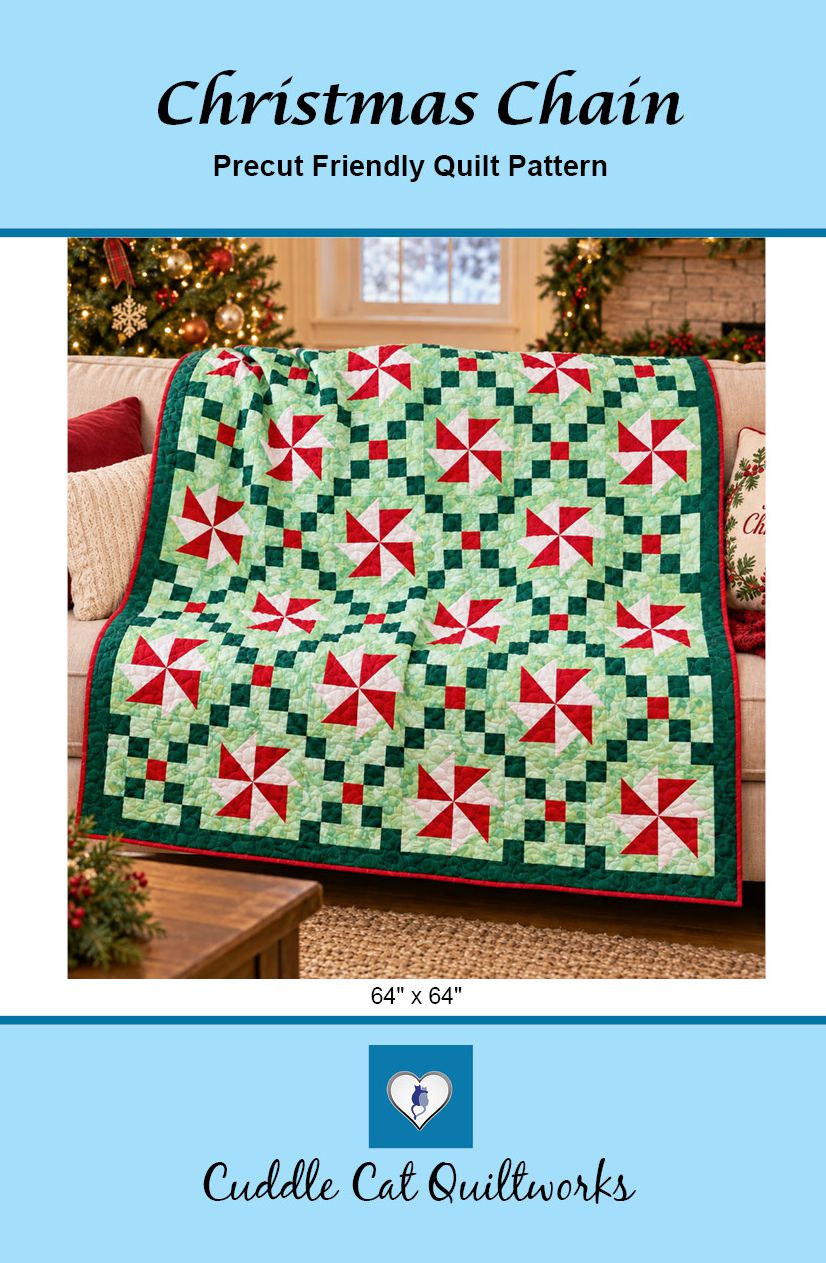 Christmas Chain Downloadable Pattern  by Cuddle Cat Quiltworks 