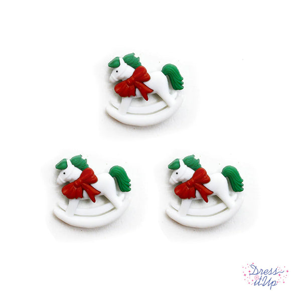 Christmas Rocking Horse Buttons by Dress It Up