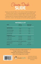 Back of the Churn Dash Slide Downloadable Pattern by Christa Quilts