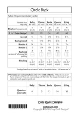 Back of the Circle Back Downloadable Pattern by Cozy Quilt Designs