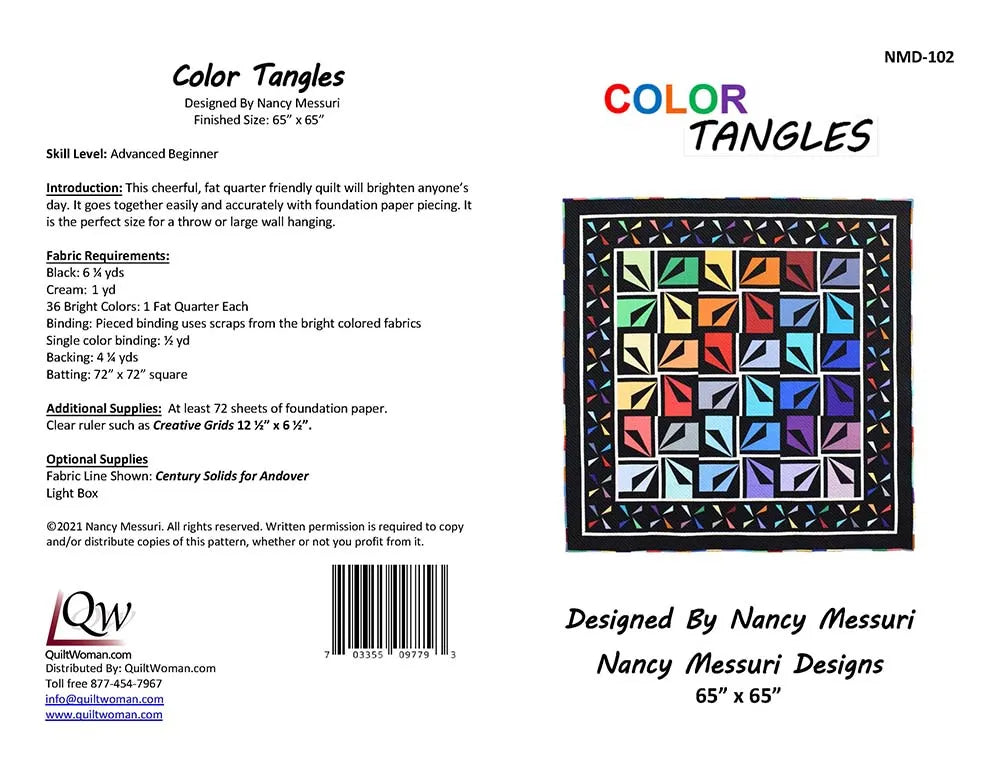 Color Tangles Downloadable Pattern by Nancy Messuri Designs