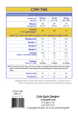 Back of the Color Falls Downloadable Pattern by Cozy Quilt Designs