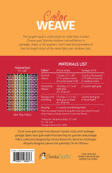 Back of the Color Weave Downloadable Pattern by Christa Quilts