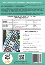 Back of the Conservatory Quilt  Downloadable Pattern by Cloth Parcel