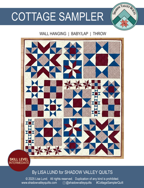 Cottage Sampler Downloadable Pattern by Shadow Valley Quilts 