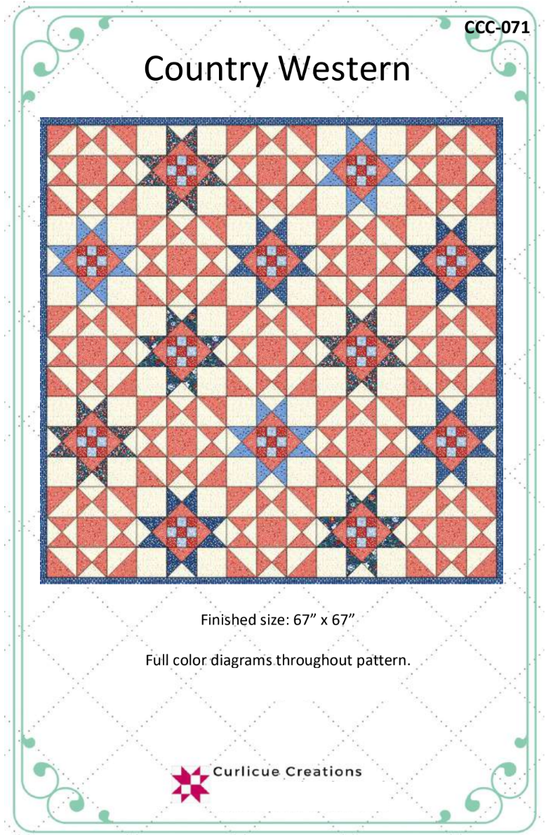 Country Western Downloadable Pattern by Curlicue Creations