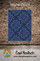 Watercolor Downloadable Pattern by 3 Dog Design Co Quilt Patterns