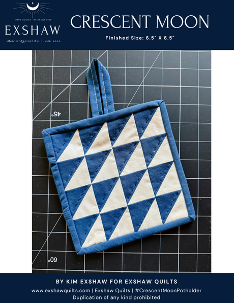Crescent Moon Downloadable Pattern by Exshaw Quilts