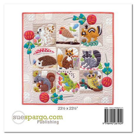 Back of the Critter & Clover Book Pattern by Sue Spargo Folk-Art Quilts