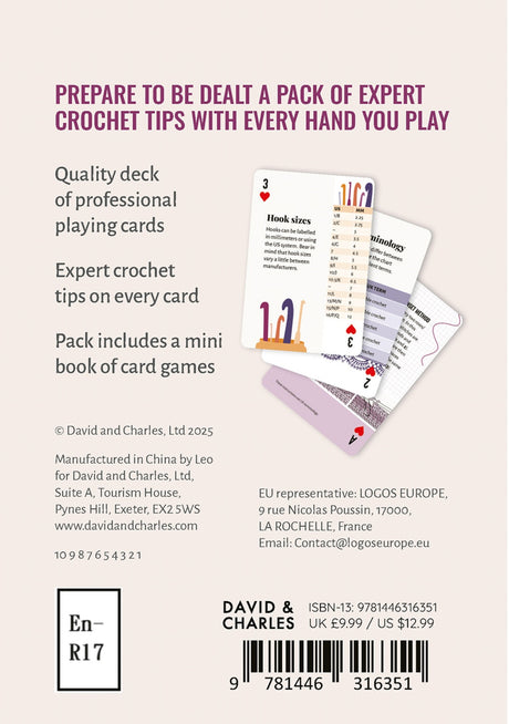 Back of the Artful Hand Cards Crochet by David & Charles