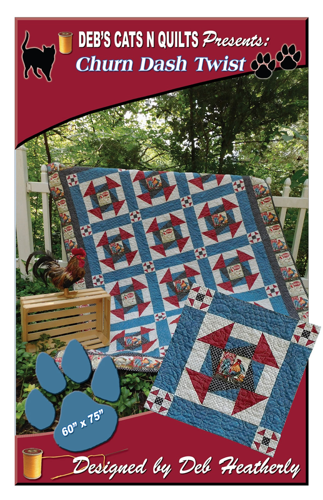 Churn Dash Twist Quilt Pattern by Deb's Cats N Quilts