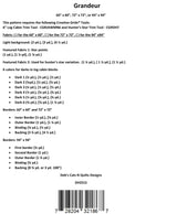 Back of the Grandeur Quilt Pattern by Deb's Cats N Quilts