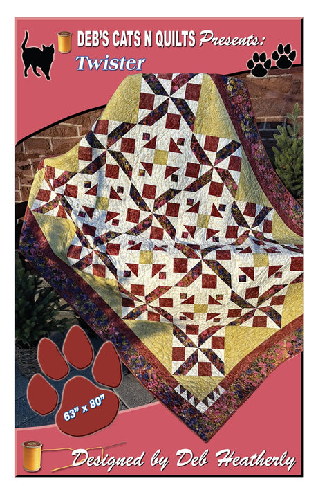 Twister Quilt Pattern by Deb's Cats N Quilts
