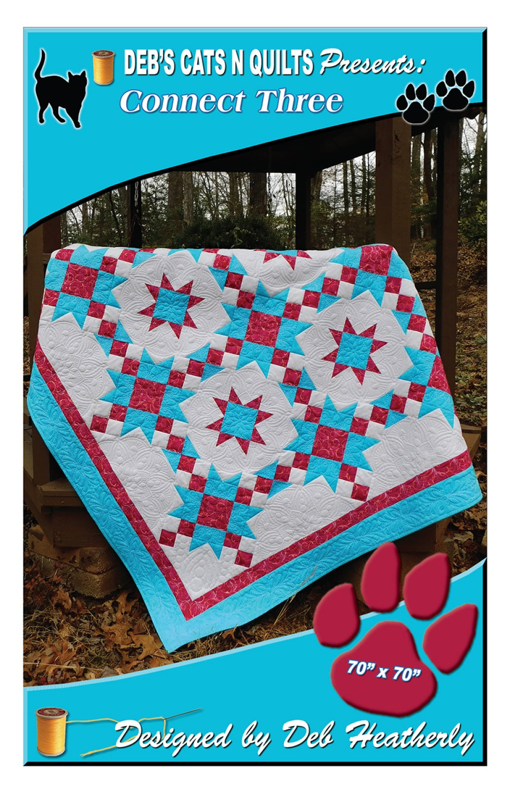 Connect Three Quilt Pattern by Deb's Cats N Quilts