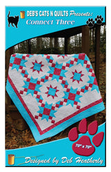Connect Three Quilt Pattern by Deb's Cats N Quilts