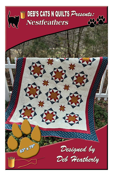 Nestfeathers Quilt Pattern by Deb's Cats N Quilts