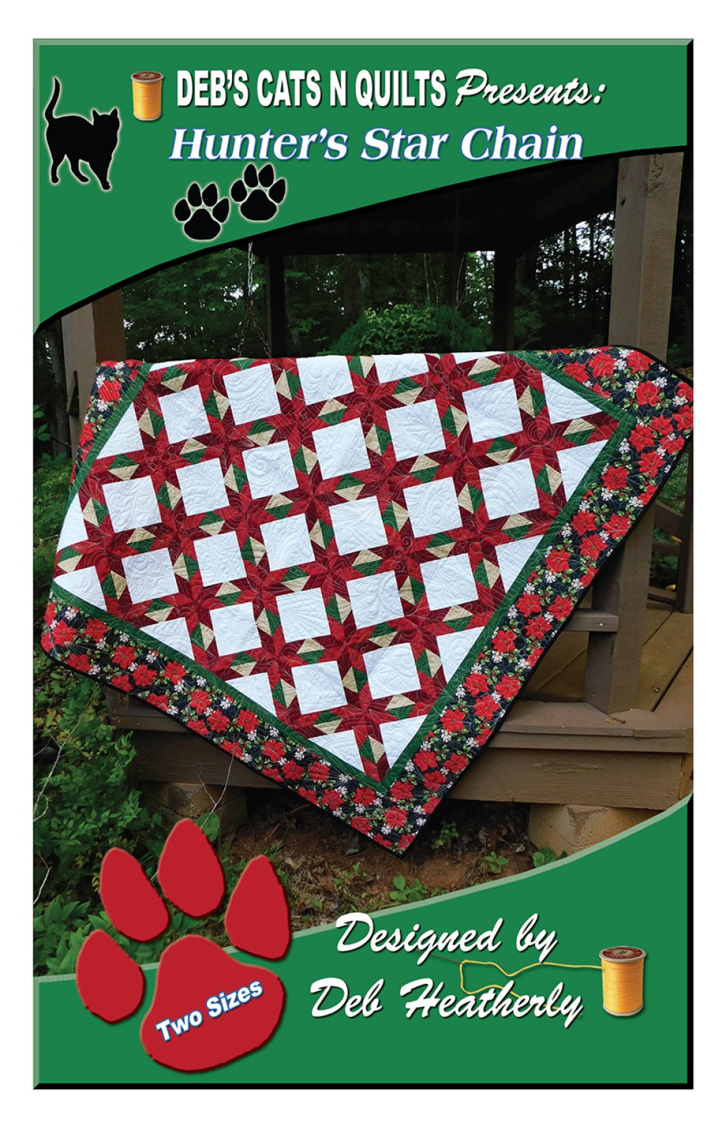 Hunter's Star Chain Quilt Pattern by Deb's Cats N Quilts