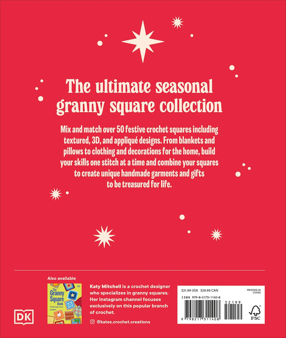 Back of the Festive Granny Square Bk
 by DK