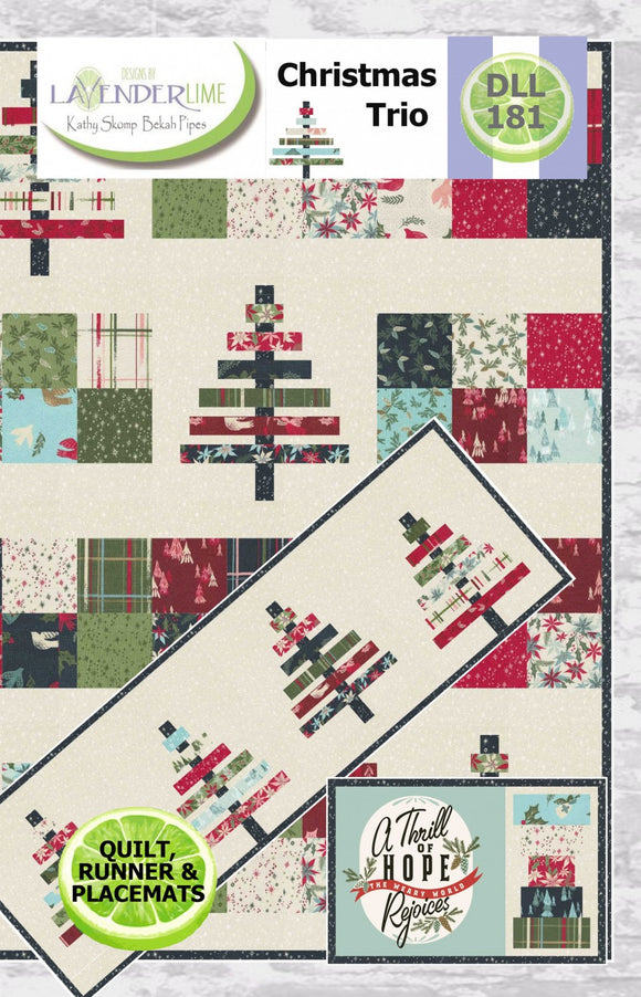 Christmas Trio Quilt Pattern by Lavender Lime Quilting
