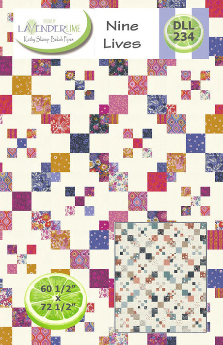 Nine Lives Quilt Pattern by Lavender Lime Quilting