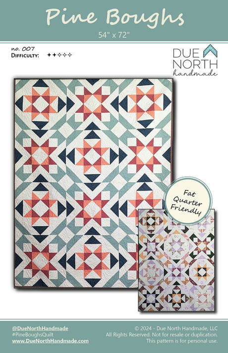 Pine Boughs Quilt Pattern by Due North Handmade LLC