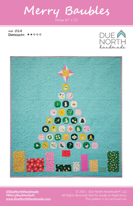 Merry Baubles Quilt Pattern by Due North Handmade LLC