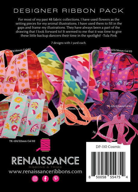 Back of the Untamed Cosmic Designer Pack by Renaissance Ribbons Inc