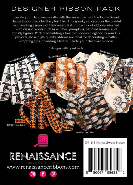Back of the Home Sweet Haunt Designer Pack by Renaissance Ribbons Inc