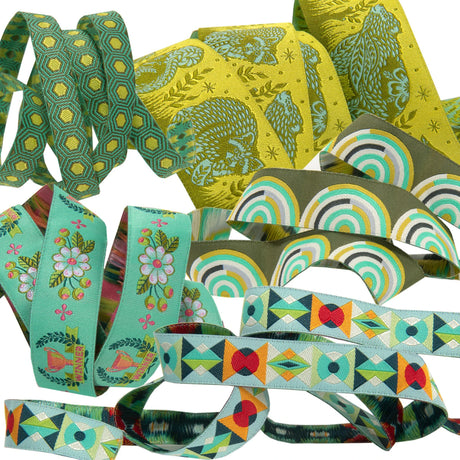 Tula Pink Vintage Winner Designer Ribbon Pack by Renaissance Ribbons Inc