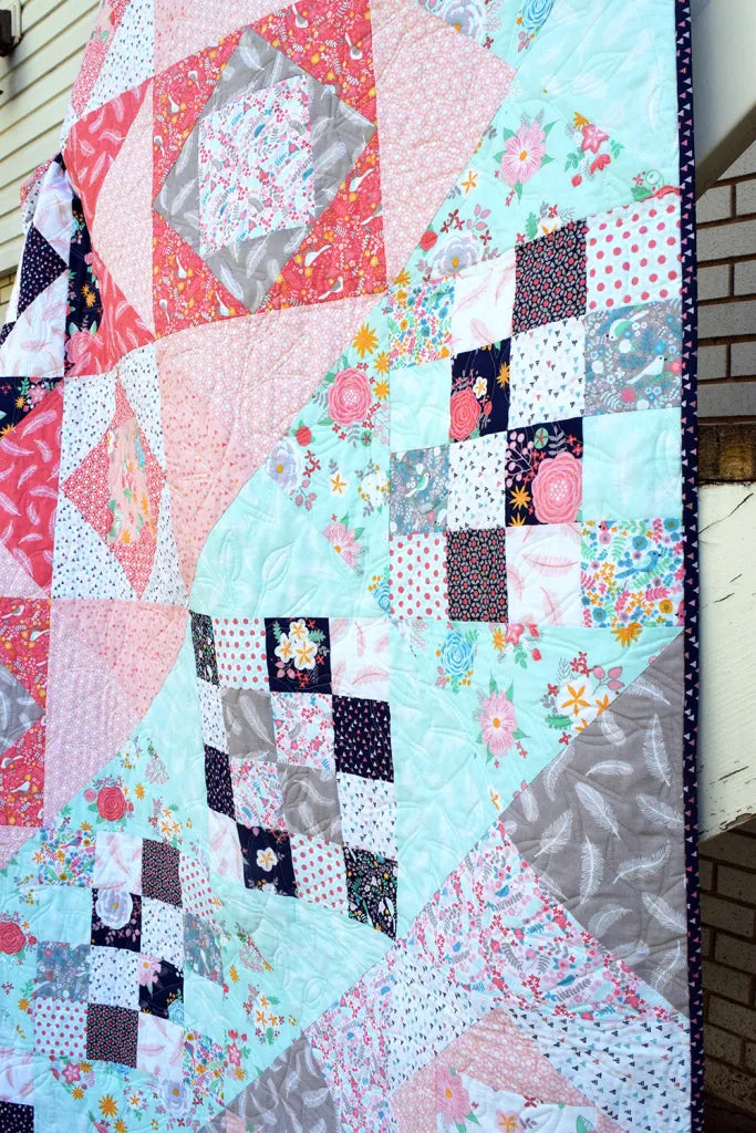 Back of the Dawning Star Quilt Pattern by Cloth Parcel