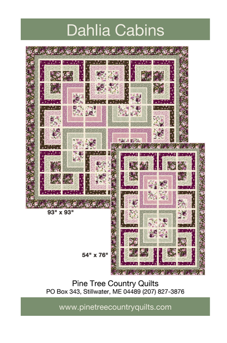 Dahlia Cabins Downloadable Pattern by Pine Tree Country Quilts