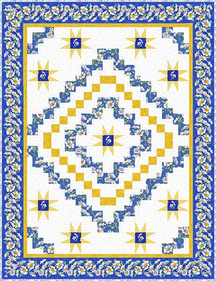 Daisy Stars Quilt Pattern by Animas Quilts Publishing