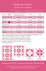 Back of the Dancing Hearts Downloadable Pattern by Penny Spool Quilts Pattern