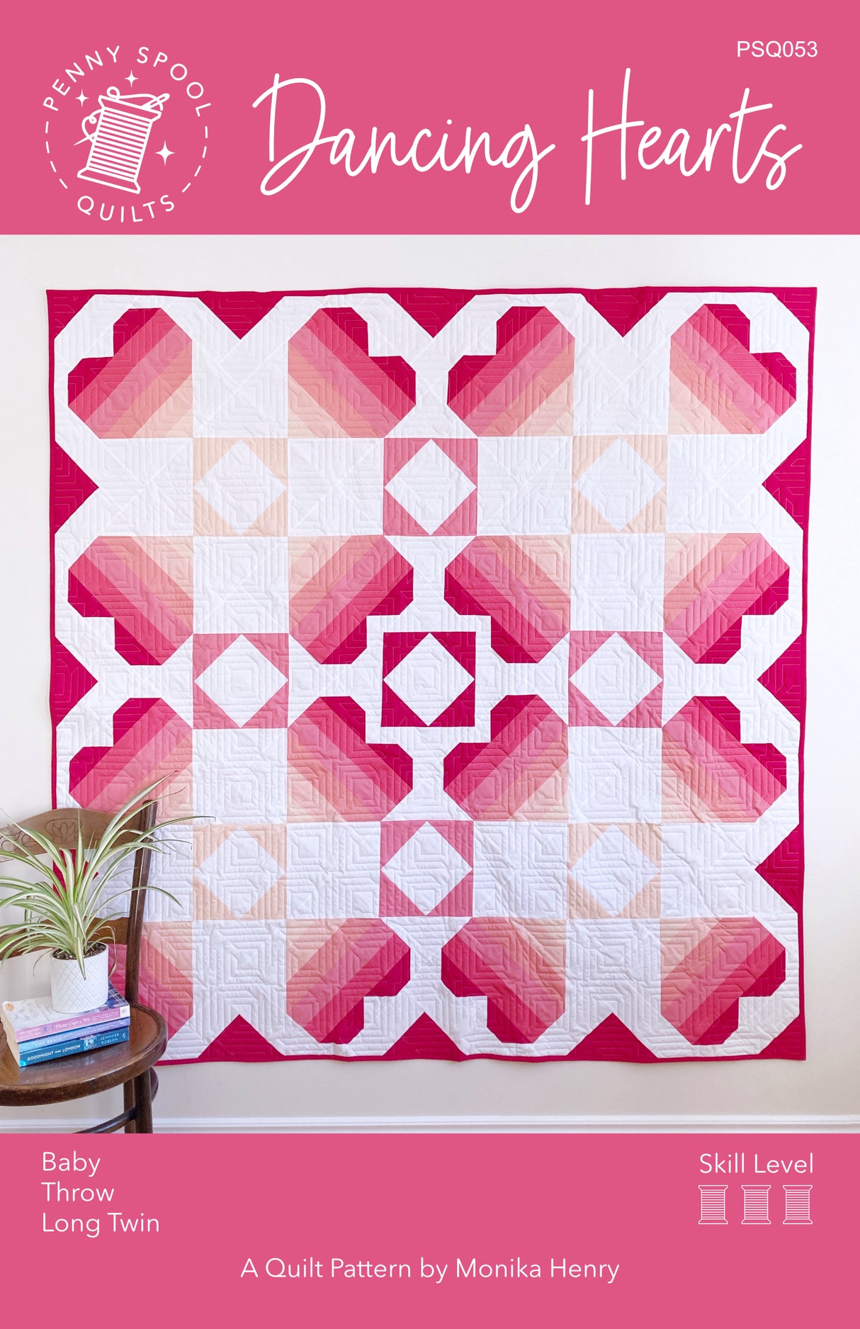 Dancing Hearts Downloadable Pattern by Penny Spool Quilts Pattern