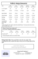 Back of the Dancing Stars Downloadable Pattern by Cozy Quilt Designs