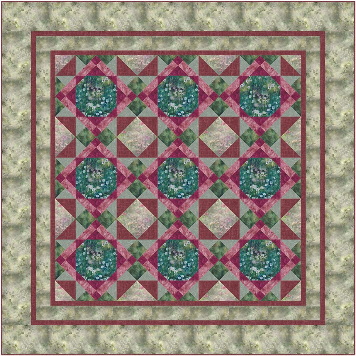 Dandy's Garden Quilt Pattern by Windmill Quilts