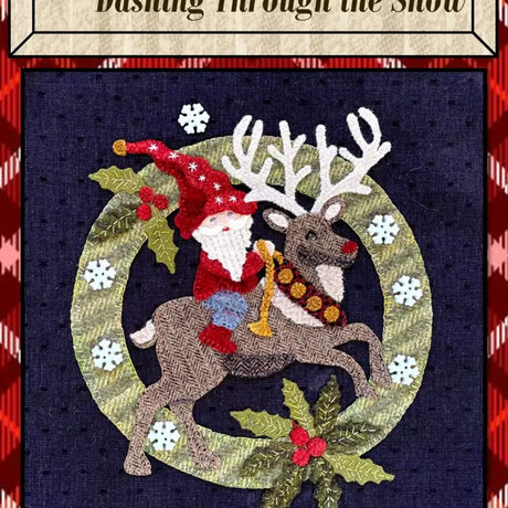 Dashing Through The Snow Woll Applique Pattern by Traditional Primitives