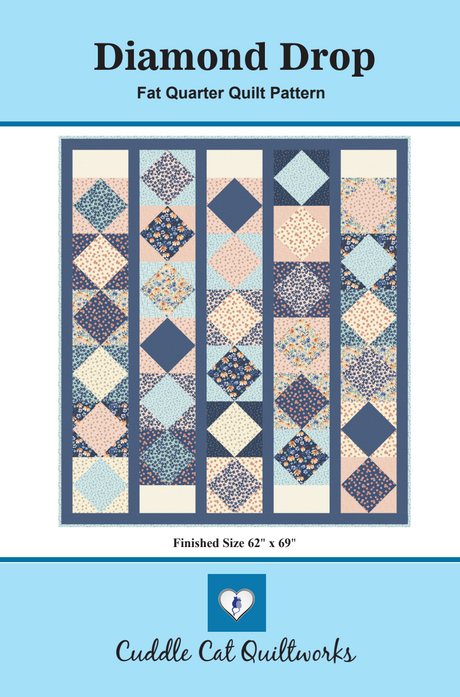 Diamond Drop Downloadable Pattern by Cuddle Cat Quiltworks
