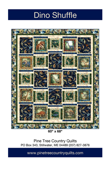 Dino Shuffle Downloadable Pattern by Pine Tree Country Quilts