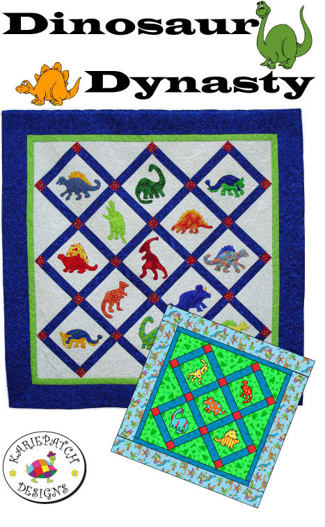 Dinosaur Dynasty Downloadable Pattern by Karie Patch Designs
