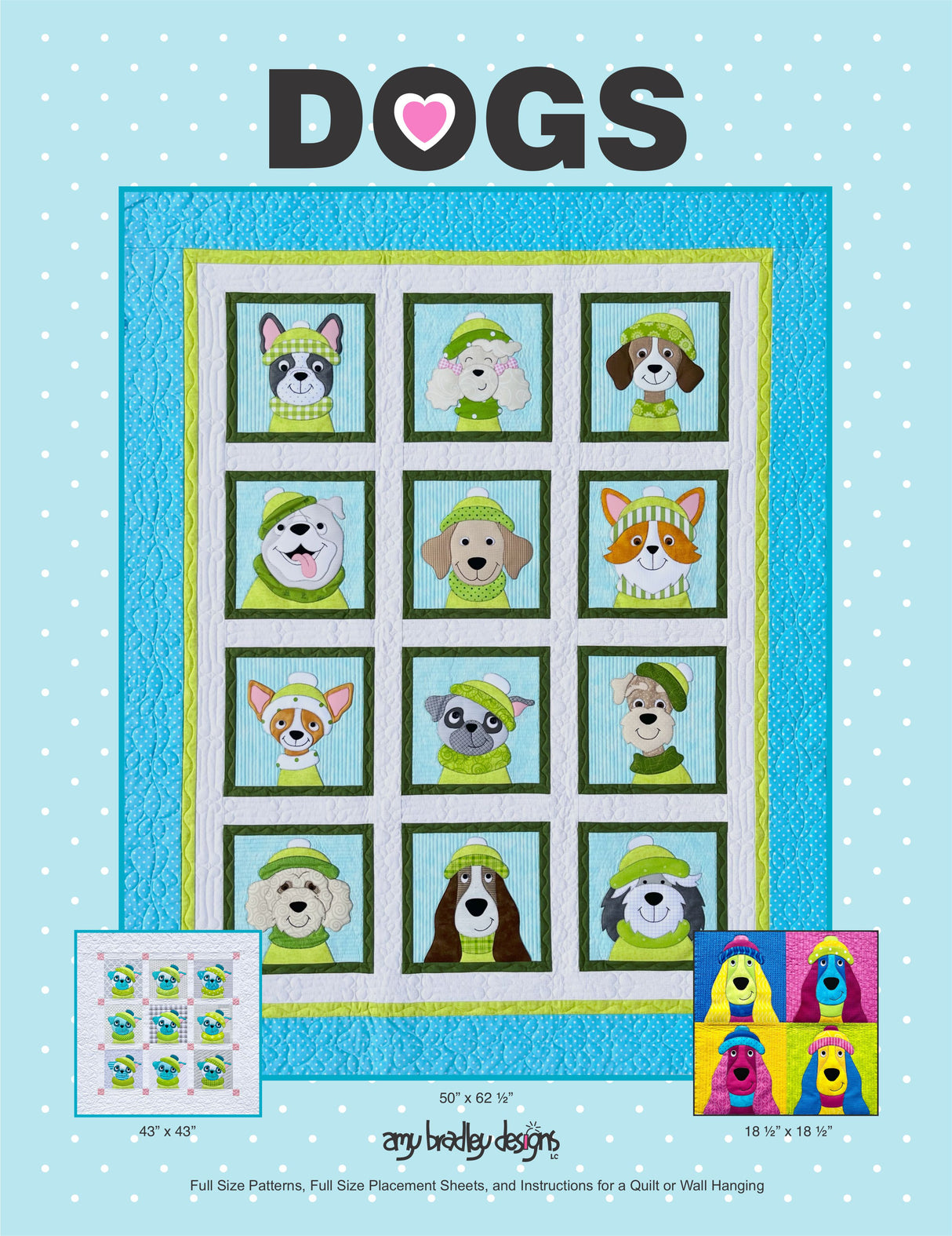 DogsDownloadable Pattern by Amy Bradley Designs