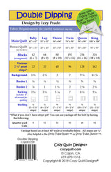 Back of the Double Dipping Downloadable Pattern by Cozy Quilt Designs