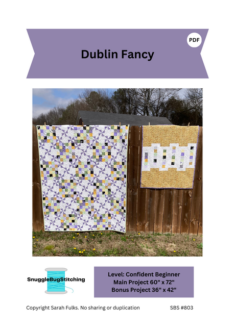 Dublin Fancy Downloadable Pattern by Snuggle Bug Stitching