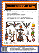 Back of the Steampunk Halloween Party Embroidery Pattern by Desirees Designs
